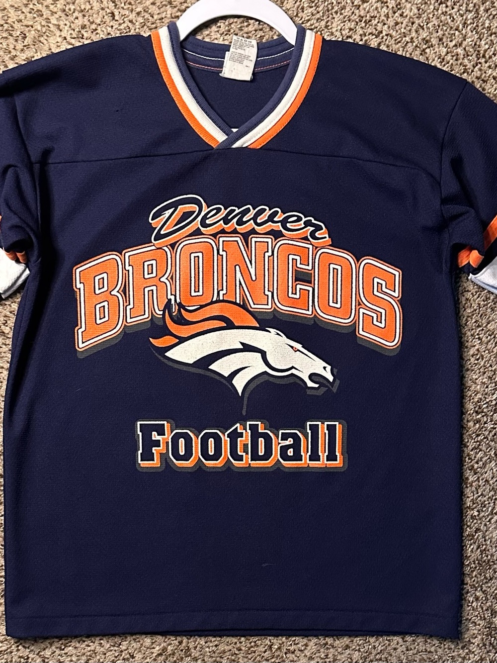 Denver Broncos Navy & Orange Kids vintage Football jersey